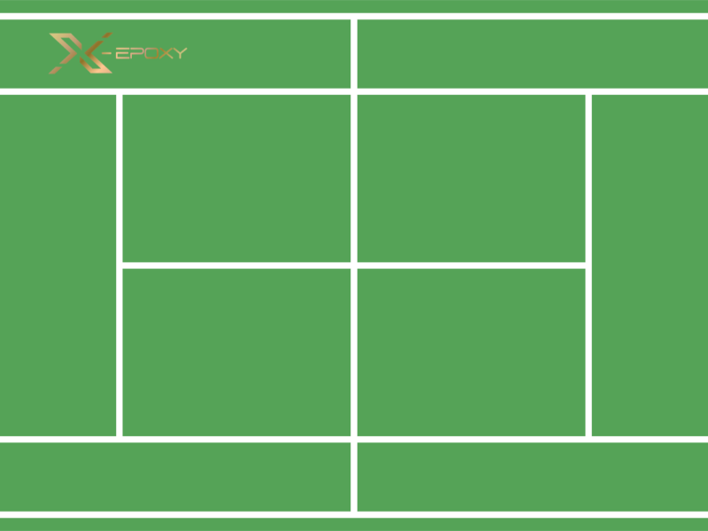 Kích thước sân pickleball tiêu chuẩn thi đấu.