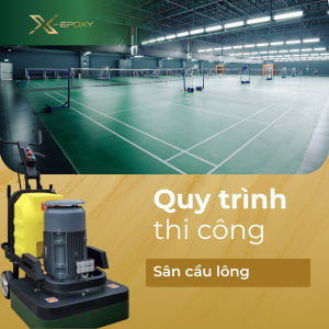 quy trình thi công sân cầu lông