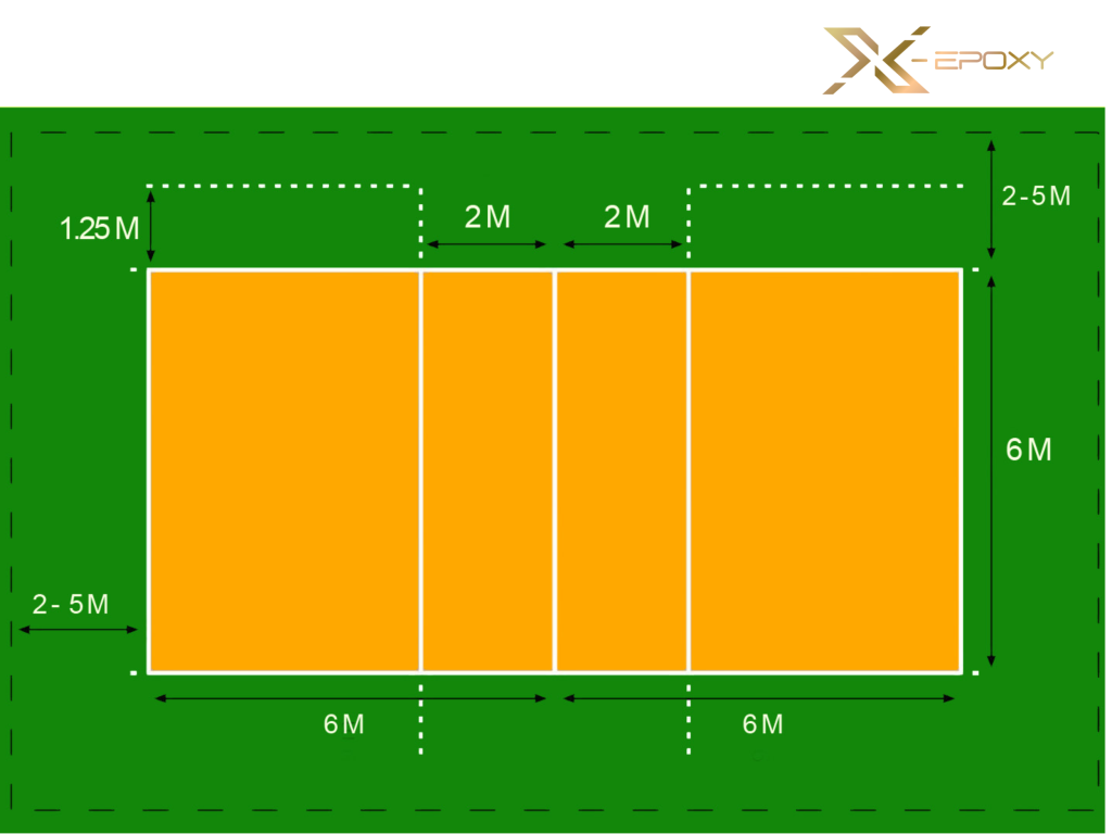 Kích thước sân bóng chuyền hơi nam nữ & người cao tuổi