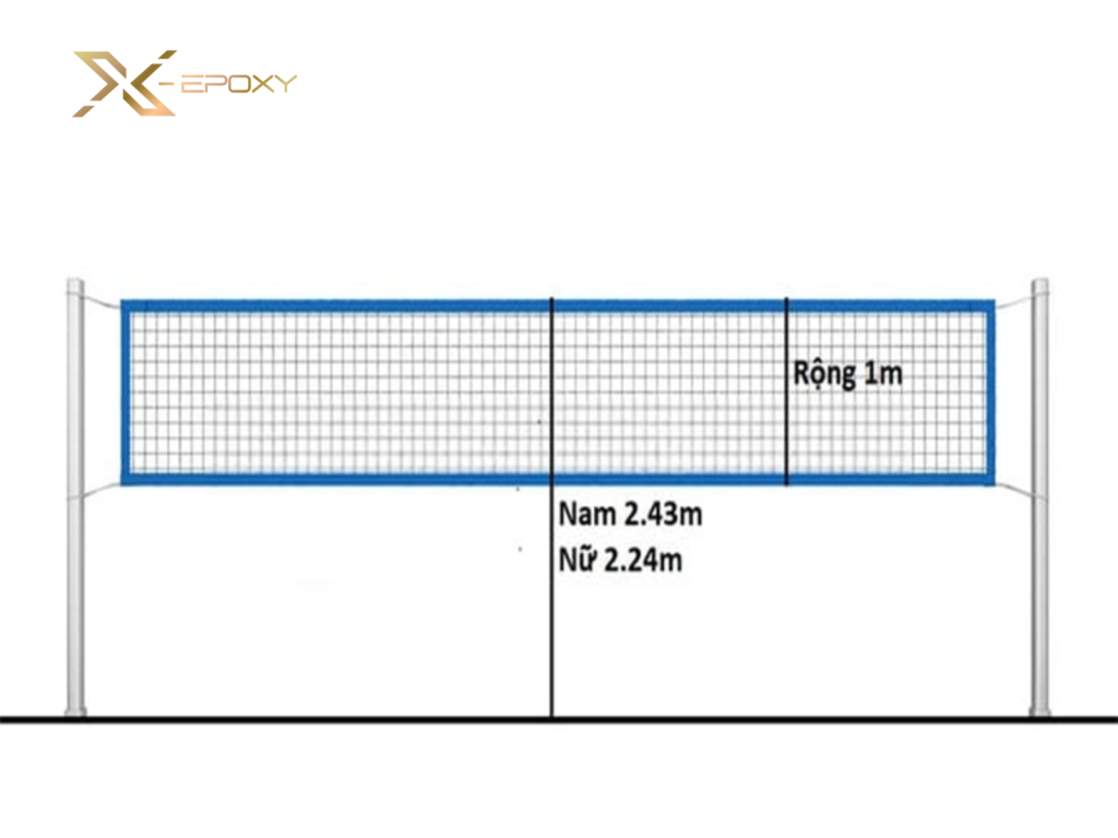 Quy chuẩn lưới của sân bóng chuyền