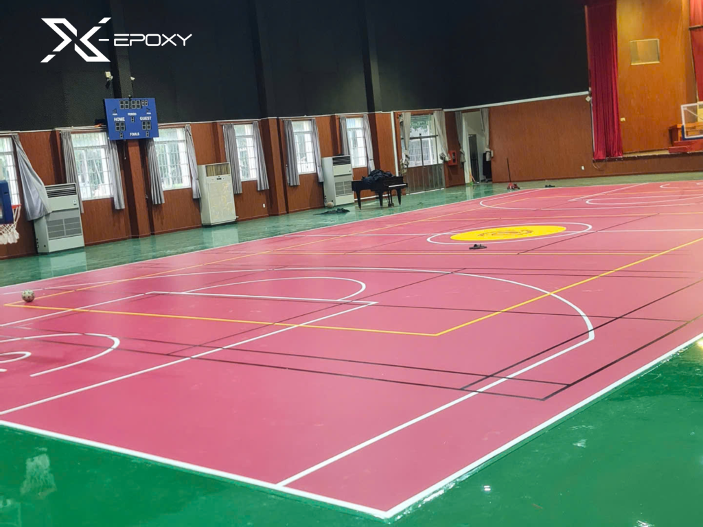 Dự án thi công sân thi đấu đa năng X-Epoxy thực hiện tại TP.HCM