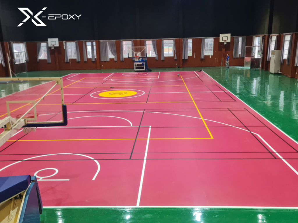 Dự án thi công sân thi đấu đa năng X-Epoxy thực hiện tại TP.HCM