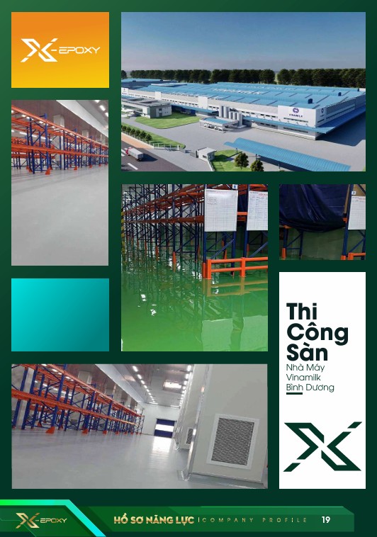 Thi công sàn epoxy_ Nhà máy Vinamilk Bình Dương