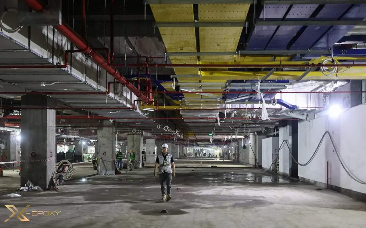 Khi thi công dự án sàn epoxy Nhà ga T3 Tân Sơn Nhất, X-Epoxy cung cấp giải pháp tối ưu nhất để đảm bảo sàn hoạt động lâu dài, an toàn sức khỏe