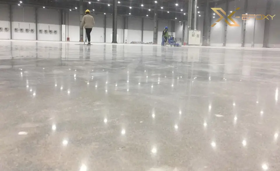 X-Epoxy cung cấp giải pháp tiết kiệm, tối ưu nhất khi mài bóng sàn Nhà Máy Nội Thất Tiến Đạt