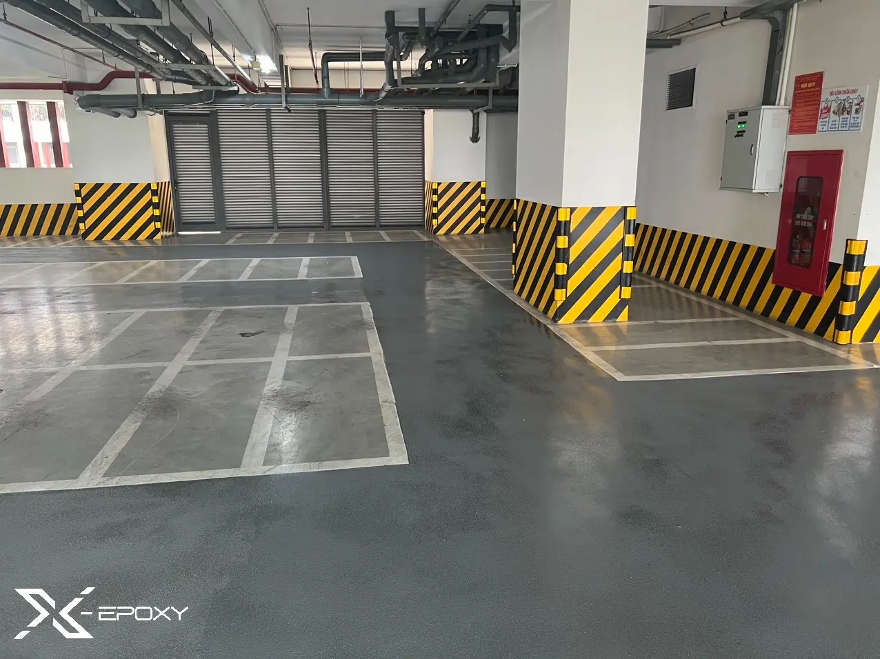 X-Epoxy cần chú ý đến những yêu cầu kỹ thuật khi thi công sơn sàn epoxy tầng hầm tòa nhà COBI Tập Đoàn BDS Phú Mỹ Hưng