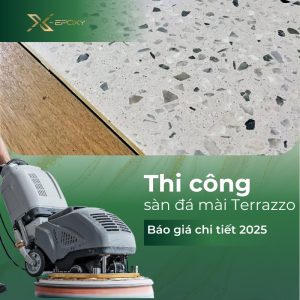 Thi công sàn đá mài Terrazzo