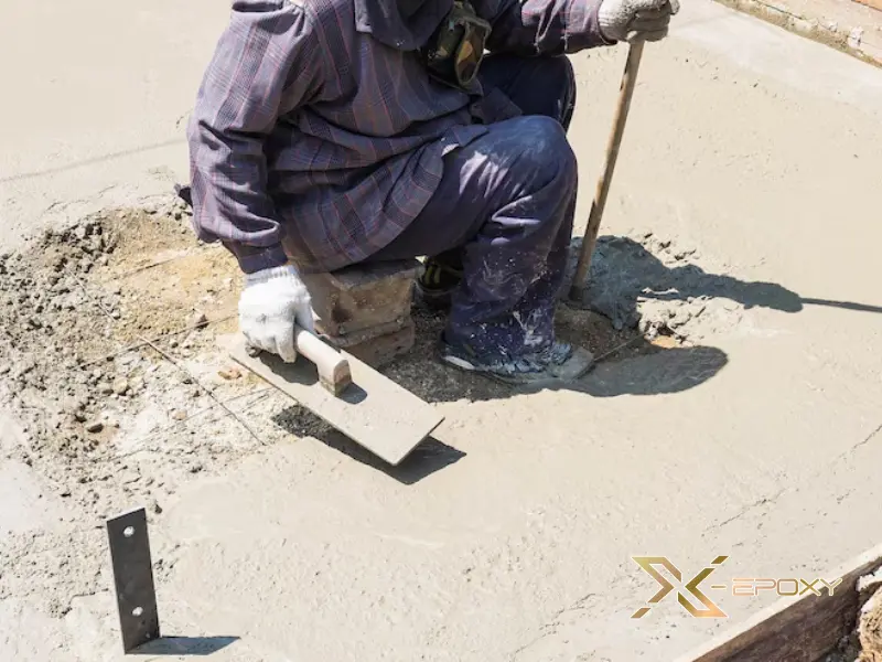 Kiểm tra và xử lý nền bê tông – bước then chốt để đảm bảo độ bền của lớp sơn phủ.