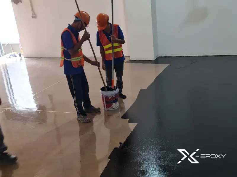 Mặt sàn giống bê tông thật, có độ bền cao 