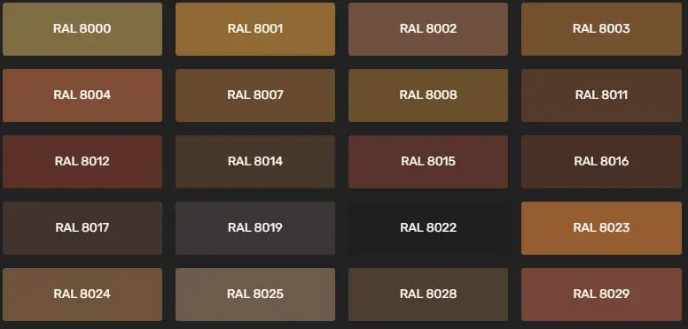 RAL 8xxx