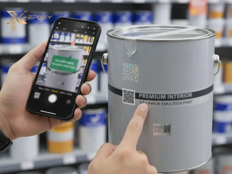 Kiểm tra kỹ bao bì và tem chống hàng giả là cách hiệu quả để đảm bảo mua đúng sản phẩm sơn Đại Bàng chất lượng.