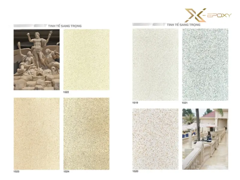 Màu sơn giả đá Kova 2025 tinh tế, hiện đại và đẳng cấp