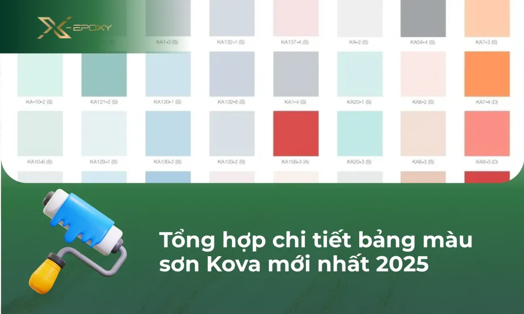 Tổng hợp chi tiết bảng màu sơn Kova mới nhất 2025