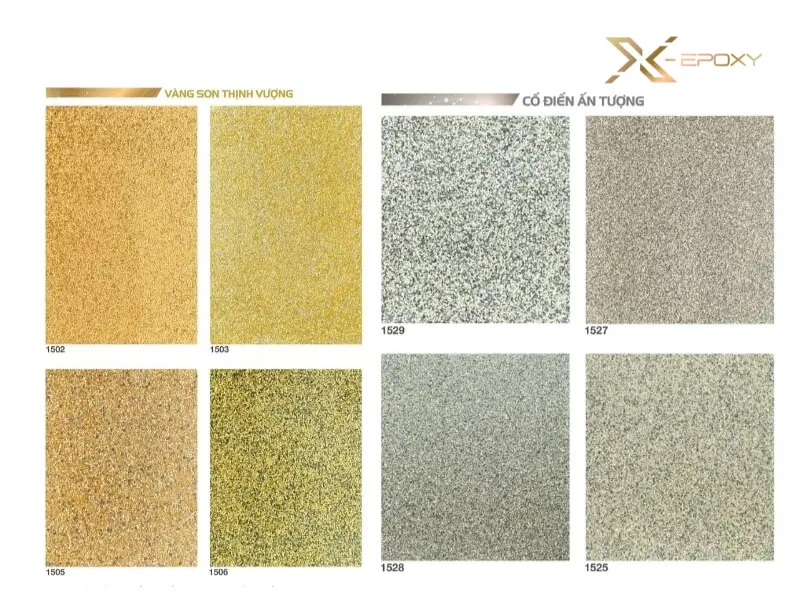 Bảng màu sơn giả đá Kova 2025 ấm áp, sang trọng và hoài cổ