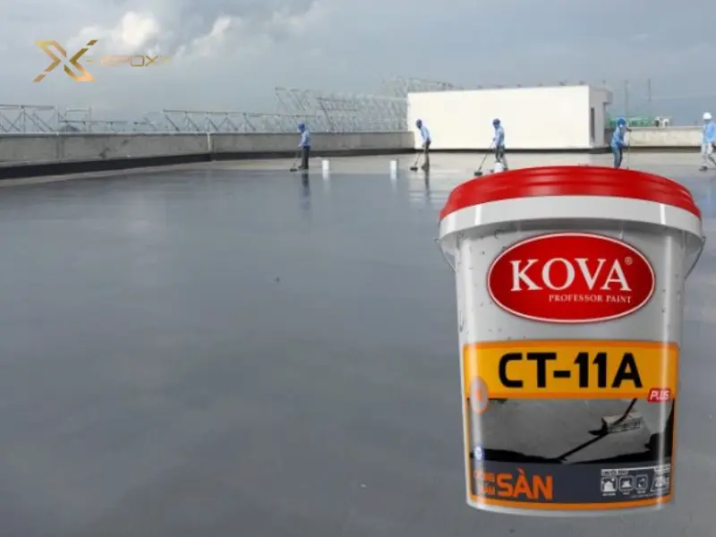 Sơn Kova tạo lớp màng bảo vệ chắc chắn, giúp chống thấm và bảo vệ kết cấu mái bê tông