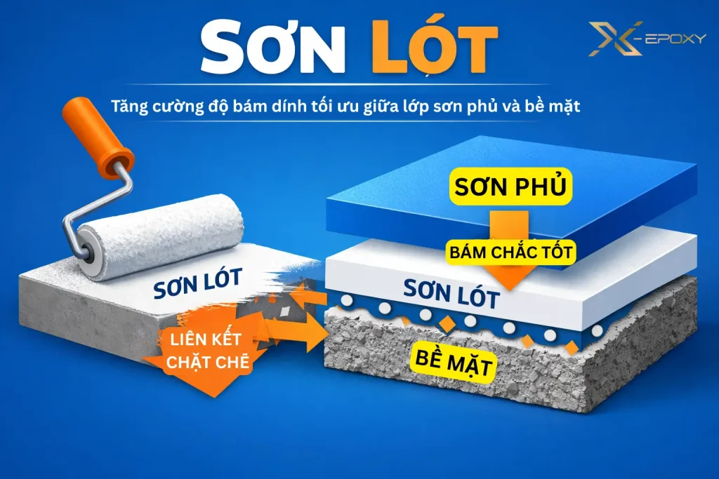 Tăng cường độ bám dính tối ưu giữa lớp sơn phủ và bề mặt