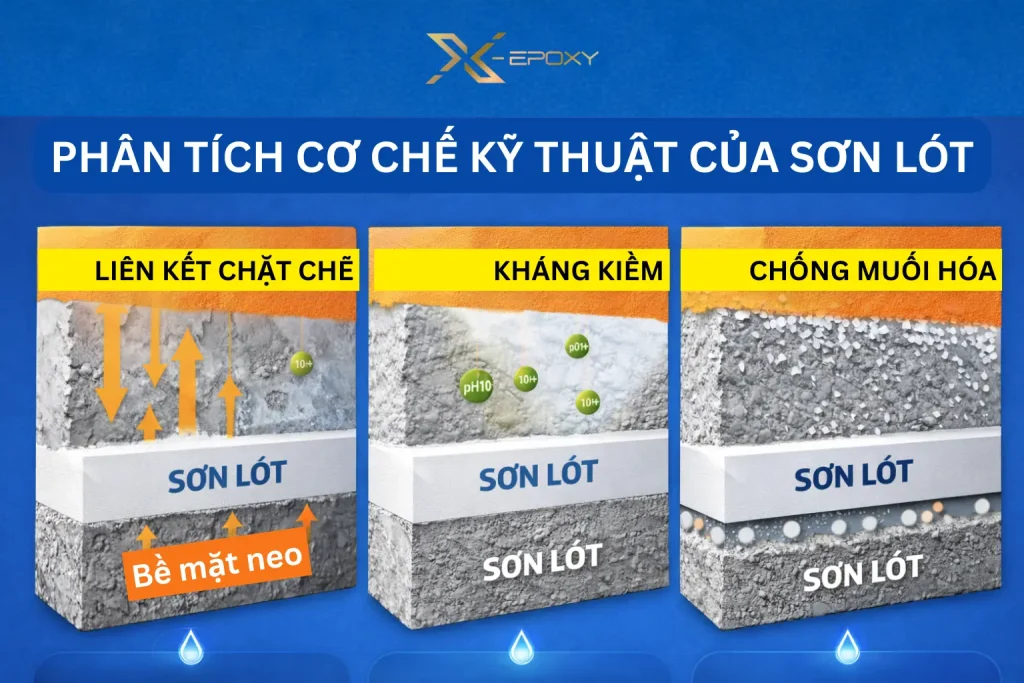 phân tích cơ chế kỹ thuật sơn lót