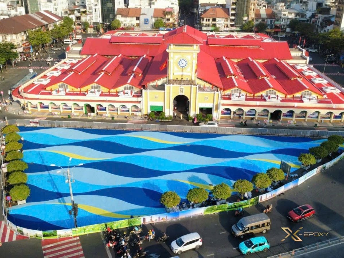 Dự án thi công quảng trường Sóng nước trước chợ Bến Thành - 3000m2