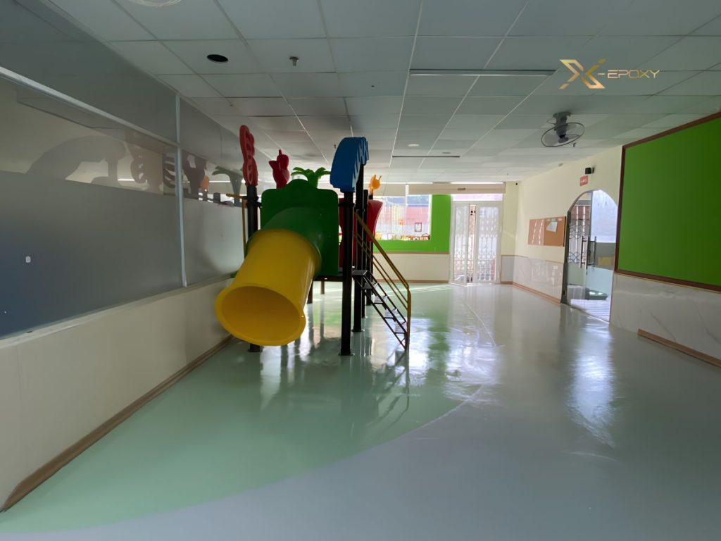 Hoàn thành hạng mục sơn lăn Epoxy cho Trường Mầm non Hoàng Ngọc - Thủ Đức 6 Hoàn thành hạng mục sơn lăn Epoxy cho Trường Mầm non Hoàng Ngọc