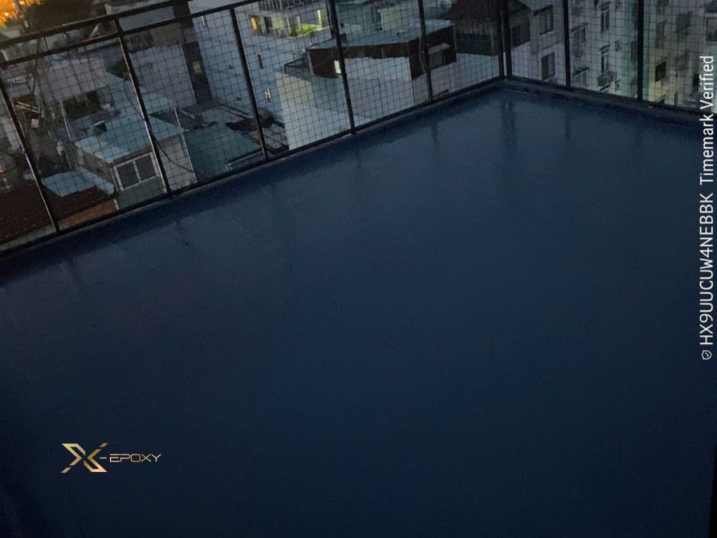 Cải tạo bóc tách nền gạch cũ và thi công sơn Epoxy phủ PU kháng UV ngoài trời